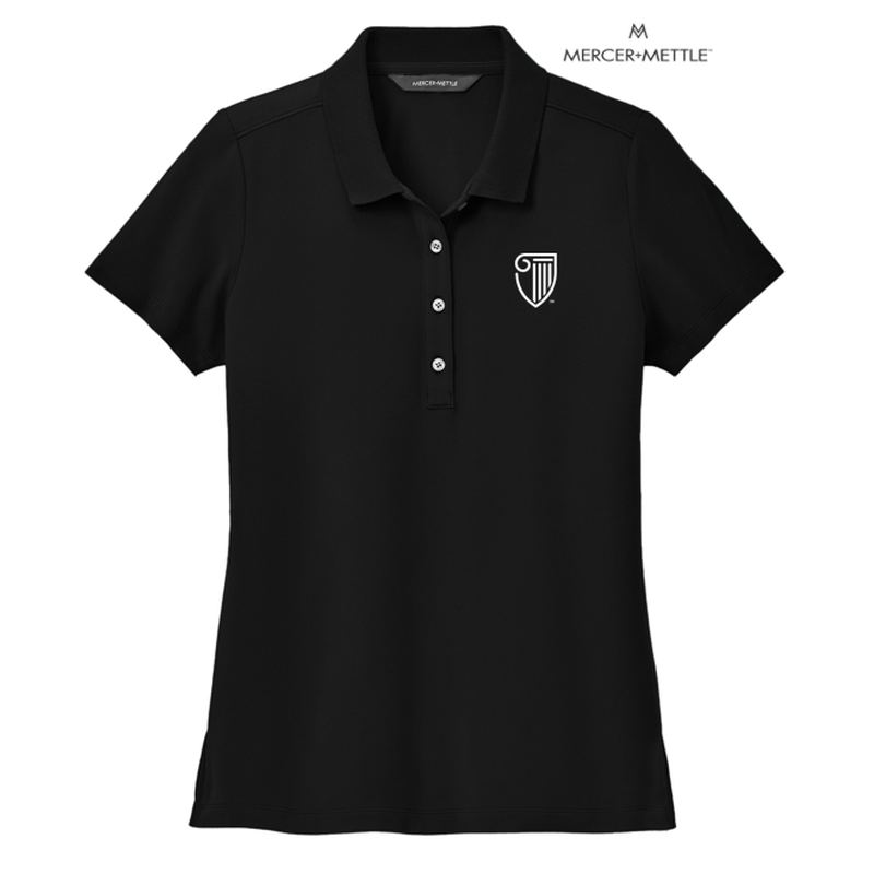 STRAYER Mercer+Mettle™ Women’s Stretch Pique Polo - Deep Black