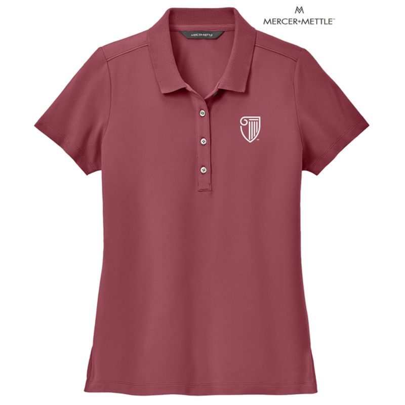 STRAYER Mercer+Mettle™ Women’s Stretch Pique Polo - Rosewood