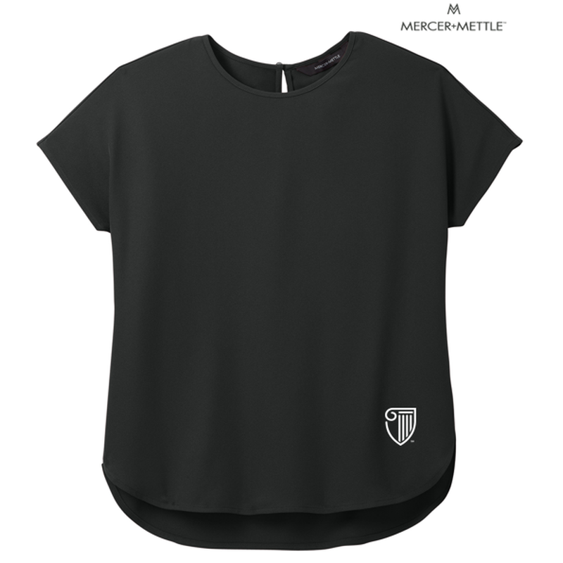 STRAYER Mercer+Mettle™ Women's Stretch Crepe Crew - Deep Black