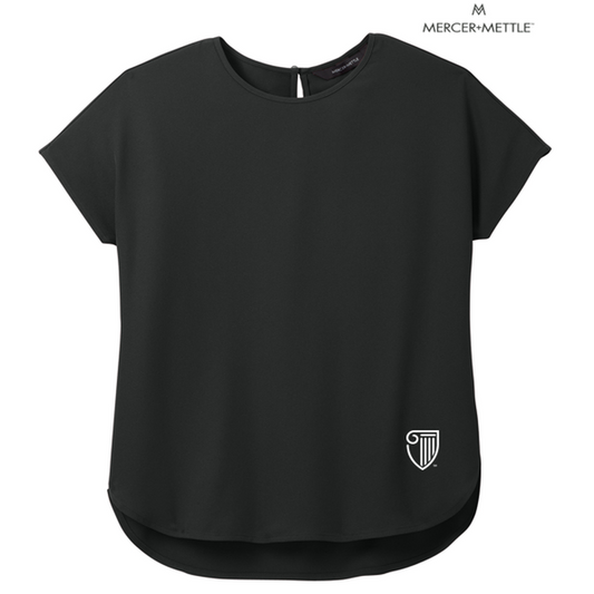 NEW STRAYER Mercer+Mettle™ Women's Stretch Crepe Crew - Deep Black