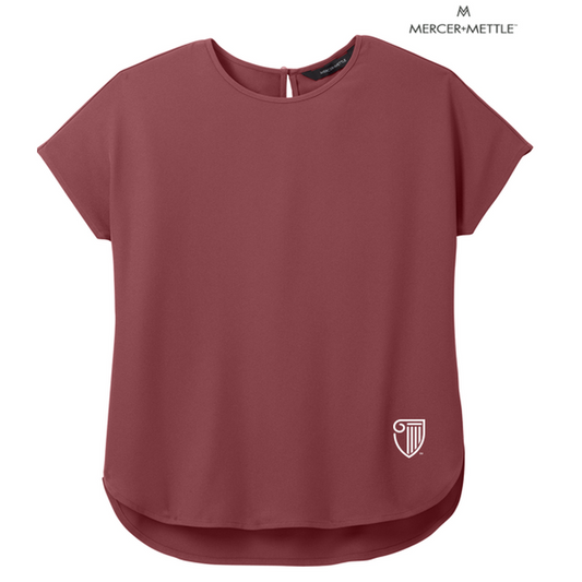 NEW STRAYER Mercer+Mettle™ Women's Stretch Crepe Crew - Rosewood