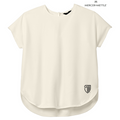 STRAYER Mercer+Mettle™ Women's Stretch Crepe Crew - Ivory Chiffon