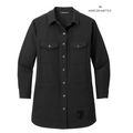 STRAYER Mercer+Mettle™ Women’s Long Sleeve Twill Overshirt - Deep Black
