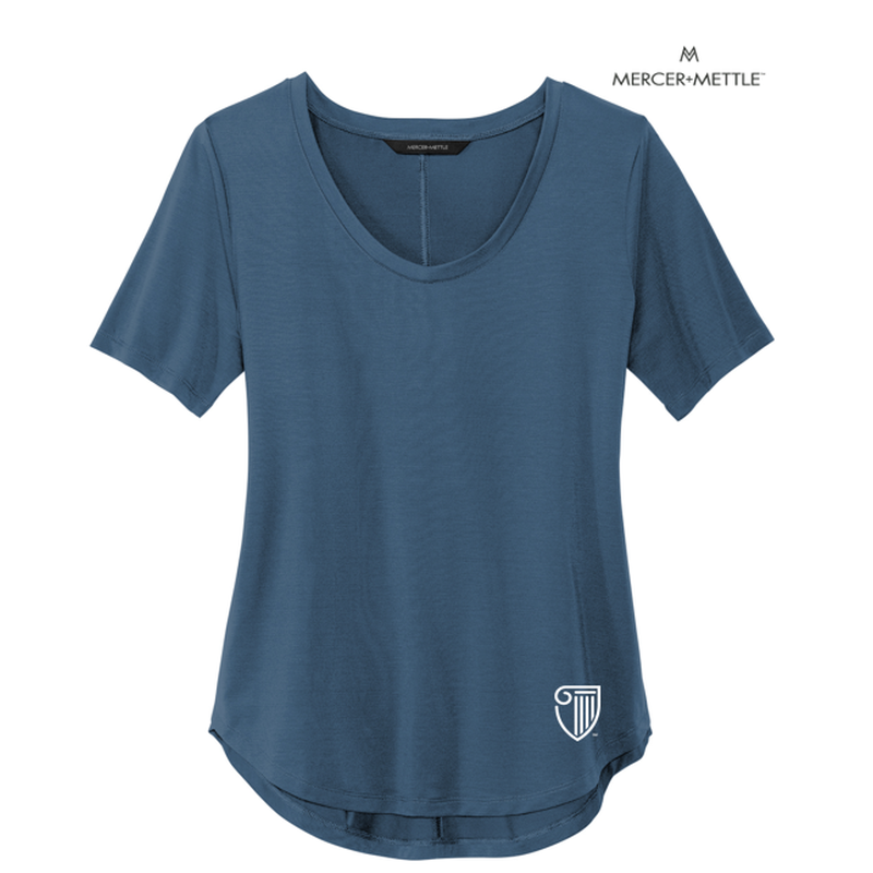 STRAYER MERCER+METTLE™ Women’s Stretch Jersey Relaxed Scoop - Insignia Blue