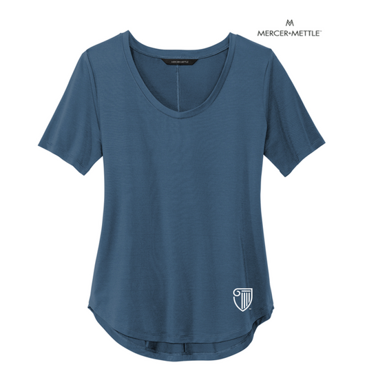 NEW STRAYER MERCER+METTLE™ Women’s Stretch Jersey Relaxed Scoop - Insignia Blue