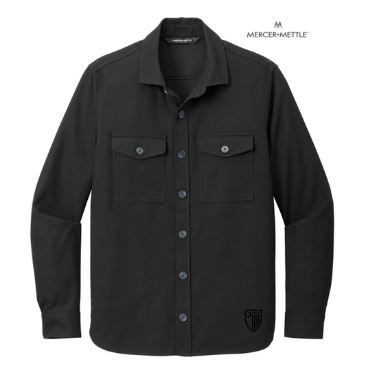 NEW STRAYER Mercer+Mettle™ Long Sleeve Twill Overshirt - DEEP BLACK