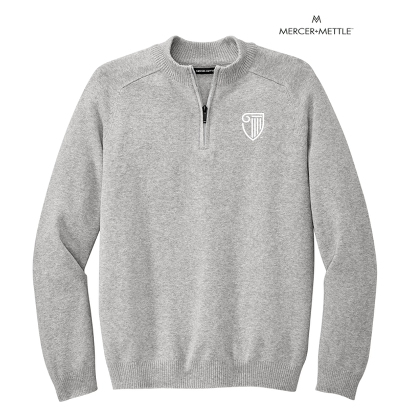 STRAYER Mercer+Mettle™ 1/4-Zip Sweater - Gusty Grey Heather