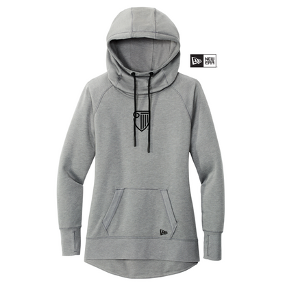 NEW STRAYER New Era® Ladies Tri-Blend Fleece Pullover Hoodie-SHADOW GRAY