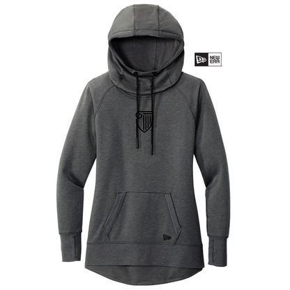 NEW STRAYER New Era® Ladies Tri-Blend Fleece Pullover Hoodie- Black Heather