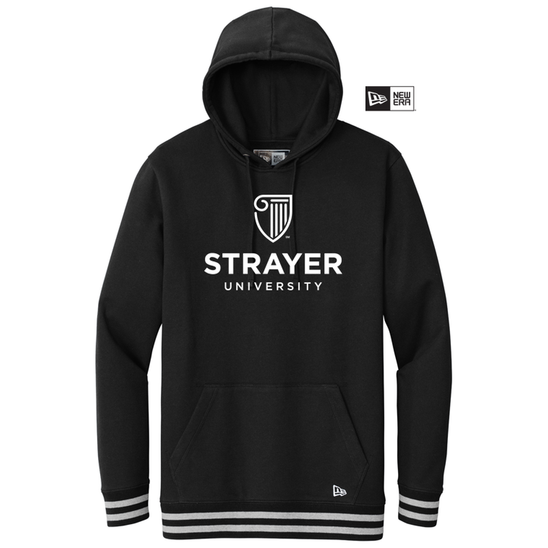 STRAYER New Era ® Comeback Fleece Pullover Hoodie - Black/ Athletic Heather