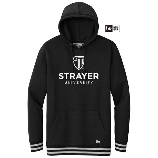 NEW STRAYER New Era ® Comeback Fleece Pullover Hoodie - Black/ Athletic Heather