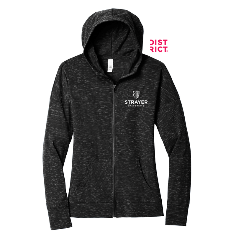 STRAYER District Women’s Medal Full-Zip Hoodie - BLACK