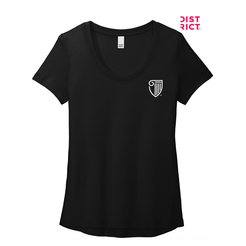 STRAYER District ® Women’s Flex Scoop Neck Tee-Black