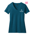 STRAYER District ® Women’s Perfect Blend ® V-Neck Tee-Deep Turquoise Fleck
