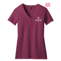 STRAYER District ® Women’s Perfect Blend ® V-Neck Tee-Raspberry Fleck