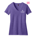 STRAYER District ® Women’s Perfect Blend ® V-Neck Tee-Heathered Purple