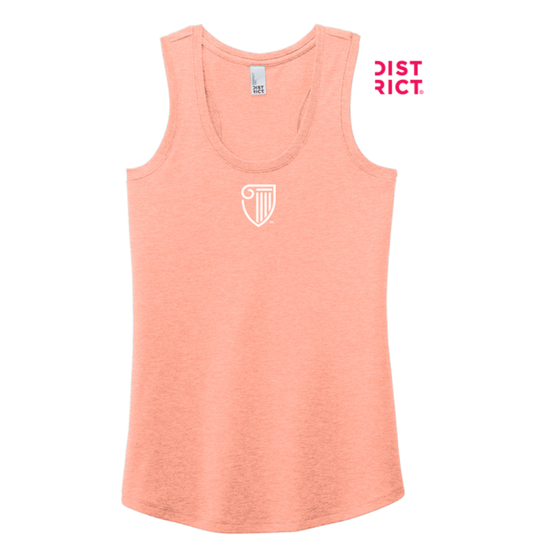 STRAYER District ® Women’s Perfect Tri ® Racerback Tank-Heathered Dusty Peach