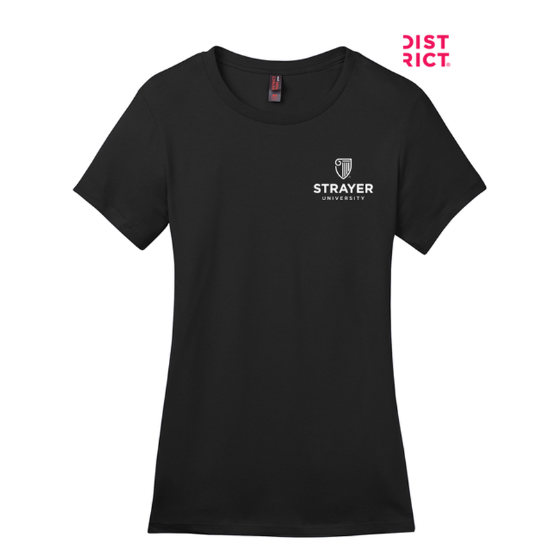 NEW STRAYER District ® Women’s Perfect Weight ® Tee-Black