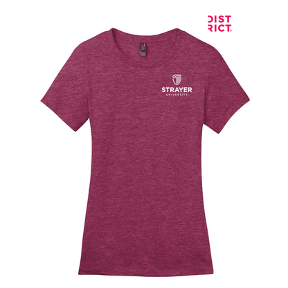 NEW STRAYER District ® Women’s Perfect Weight ® Tee-Heathered Loganberry