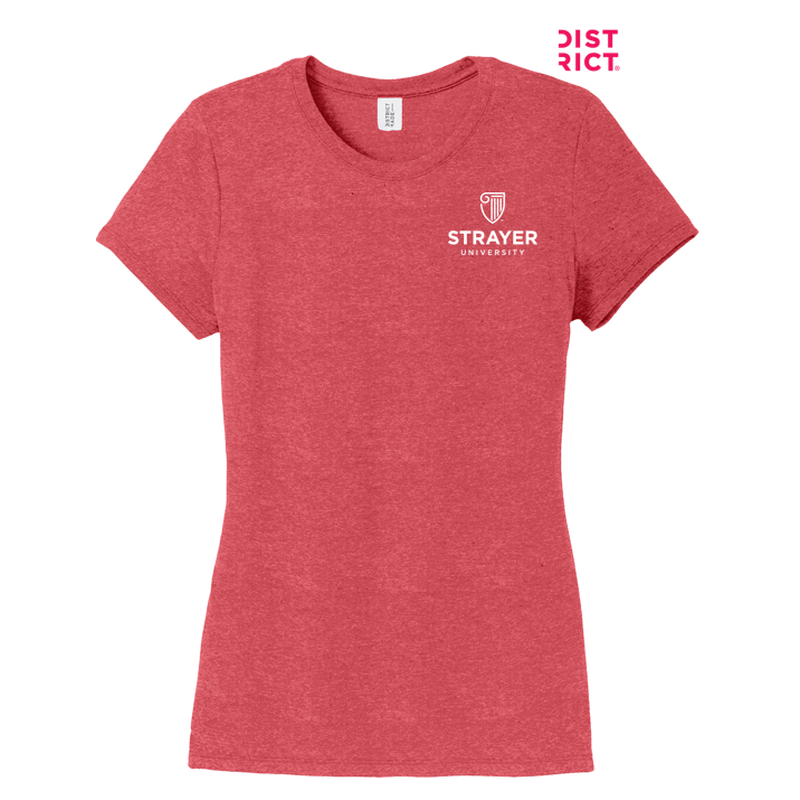 STRAYER District ® Women’s Perfect Tri ® Tee-Red Frost
