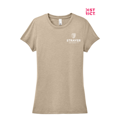 NEW STRAYER District ® Women’s Perfect Tri ® Tee-Desert Tan Heather