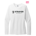 STRAYER District® Women’s Perfect Blend® CVC Long Sleeve Tee - White