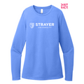 STRAYER District® Women’s Perfect Blend® CVC Long Sleeve Tee - Heathered Royal