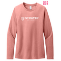 STRAYER District® Women’s Perfect Blend® CVC Long Sleeve Tee - Blush Frost