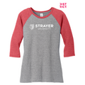 STRAYER District ® Women’s Perfect Tri ® 3/4-Sleeve Raglan - Red Frost/ Grey Frost