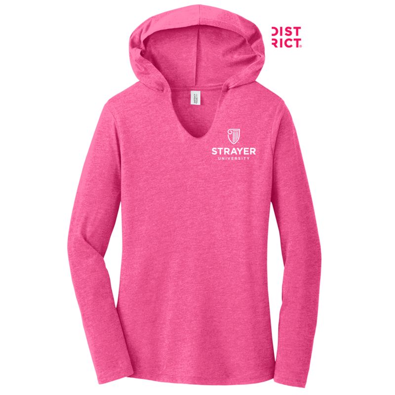 NEW STRAYER District ® Women’s Perfect Tri ® Long Sleeve Hoodie - Fuchsia Frost