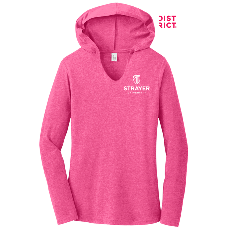 STRAYER District ® Women’s Perfect Tri ® Long Sleeve Hoodie - Fuchsia Frost