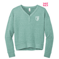 STRAYER District® Women’s Perfect Tri® Fleece V-Neck Sweatshirt - Heathered Eucalyptus Blue