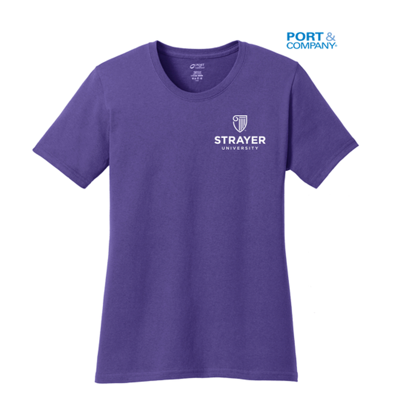 STRAYER Port & Company®  LADIES Core Blend Tee-Purple