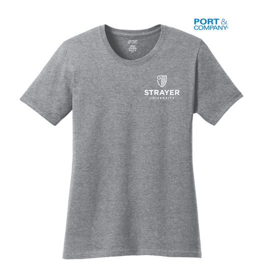 NEW STRAYER Port & Company®  LADIES Core Blend Tee-Athletic Heather