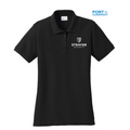STRAYER Port & Company® Ladies Core Blend Pique Polo-Jet Black