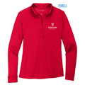 STRAYER Port Authority ® Ladies Silk Touch™ Performance Long Sleeve Polo-Red