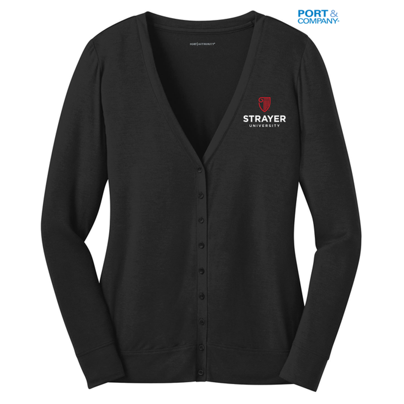STRAYER Port Authority® Ladies Concept Cardigan-Black