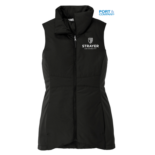 NEW STRAYER Port Authority ® LADIES Collective Insulated Vest Deep Black