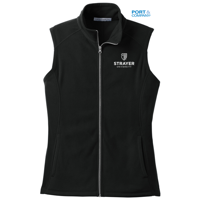 STRAYER Port Authority® Ladies Microfleece Vest BLACK