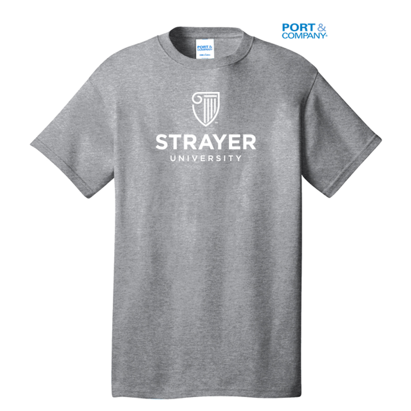 NEW STRAYER Port & Company® - Core Cotton Tee- Athletic Heather