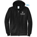 STRAYER Port & Company® Core Fleece Full-Zip Hooded Sweatshirt-Black