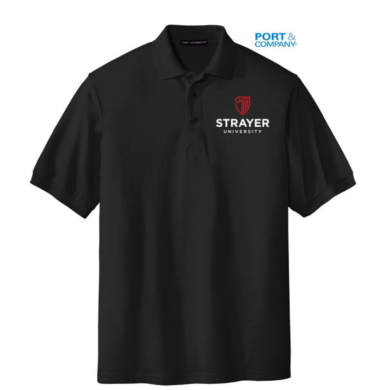STRAYER Port Authority® Silk Touch™ Polo-Black