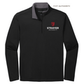 STRAYER Port Authority ® Silk Touch ™ Performance 1/4-Zip Black/ Steel Grey