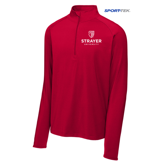 NEW STRAYER Sport-Tek® Sport-Wick® Stretch 1/4-Zip Pullover Deep Red