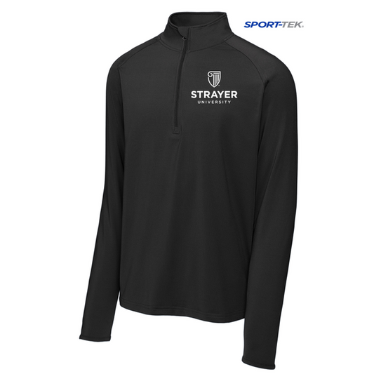 NEW STRAYER Sport-Tek® Sport-Wick® Stretch 1/4-Zip Pullover Black