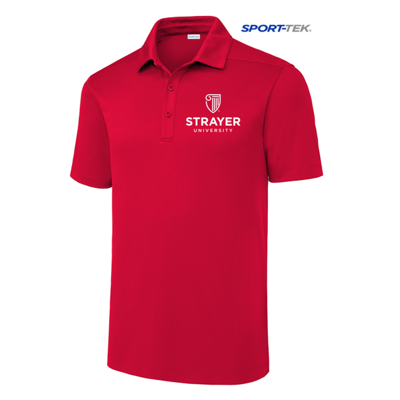 NEW STRAYER Sport-Tek ® Posi-UV™ Pro Polo-RED