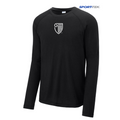 STRAYER Sport-Tek ® PosiCharge ® Long Sleeve Tri-Blend Wicking Raglan Tee-BLACK