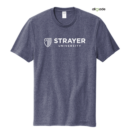 NEW STRAYER Allmade® Unisex Recycled Blend Tee Salvaged Navy Heather