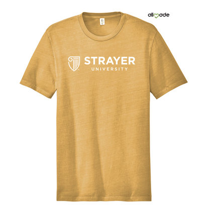 NEW STRAYER Allmade® Unisex Mineral Dye Organic Cotton Tee - Golden Wheat