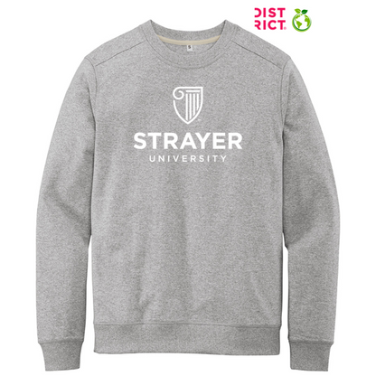 NEW STRAYER District® Re-Fleece™ Crew - Light Heather Grey